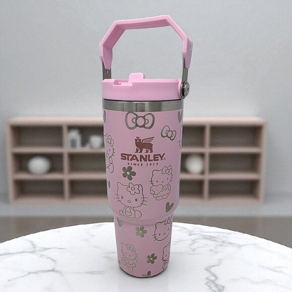 Stanley Accessories - Stanley IceFlow Flip Straw 30 oz Hello Kitty Pink Travel Mug